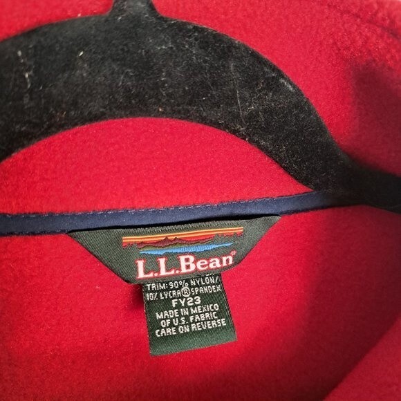 Red Men's L.L. Bean Fleece Jacket - Picture 3 of 4